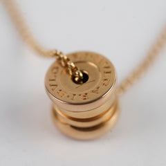 Bulgari Mini B/Zero1 Necklace Pink Gold