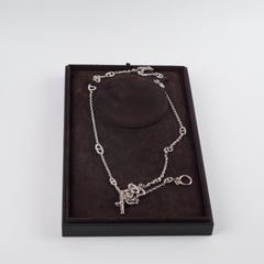 Hermes Farandole Long Necklace 120 Silver