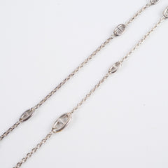 Hermes Farandole Long Necklace 120 Silver