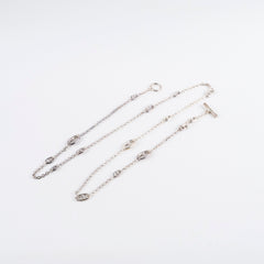 Hermes Farandole Long Necklace 120 Silver