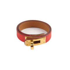 Hermes Kelly Double Tour Bracelet Red Size S/T2