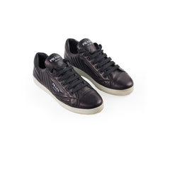 Prada Quilted Leather Sneakers Black - Size 39