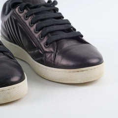 Prada Quilted Leather Sneakers Black - Size 39