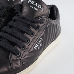 Prada Quilted Leather Sneakers Black - Size 39