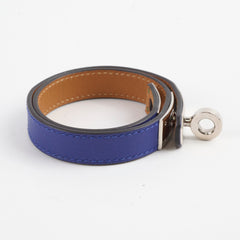 Hermes Kelly Double Tour Bracelet Size S/T2 Blue