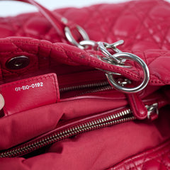 Christina Dior Cannage Soft Leather Tote Red