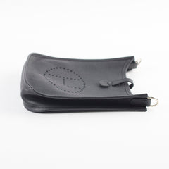 Hermes Mini Evelyn Epsom Black Stamp X