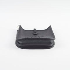 Hermes Mini Evelyn Epsom Black Stamp X