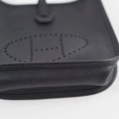 Hermes Mini Evelyn Epsom Black Stamp X