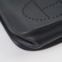 Hermes Mini Evelyn Epsom Black Stamp X