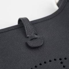 Hermes Mini Evelyn Epsom Black Stamp X