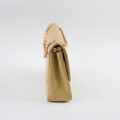 Chanel Vintage 24k M/L Classic Flap Beige