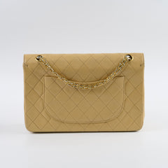 Chanel Vintage 24k M/L Classic Flap Beige