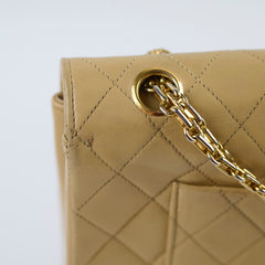 Chanel Vintage 24k M/L Classic Flap Beige