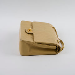 Chanel Vintage 24k M/L Classic Flap Beige