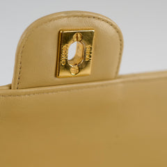Chanel Vintage 24k M/L Classic Flap Beige