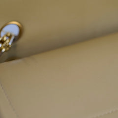 Chanel Vintage 24k M/L Classic Flap Beige