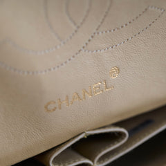 Chanel Vintage 24k M/L Classic Flap Beige
