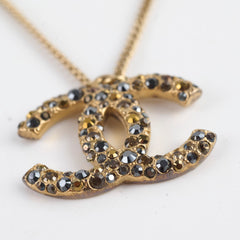 Chanel CC Logo Crystal Necklace