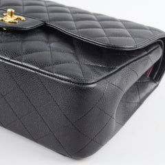 Chanel Double Flap Jumbo Black Caviar GHW 22 series