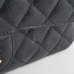 Chanel Double Flap Jumbo Black Caviar GHW 22 series