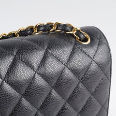 Chanel Double Flap Jumbo Black Caviar GHW 22 series