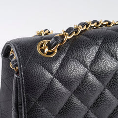 Chanel Double Flap Jumbo Black Caviar GHW 22 series