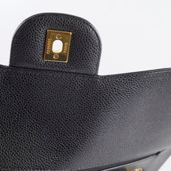 Chanel Double Flap Jumbo Black Caviar GHW 22 series