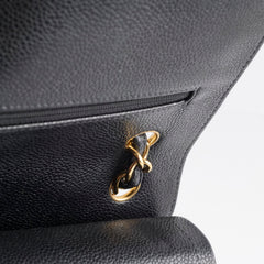 Chanel Double Flap Jumbo Black Caviar GHW 22 series