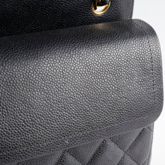 Chanel Double Flap Jumbo Black Caviar GHW 22 series