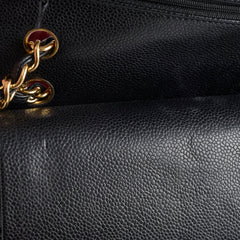 Chanel Double Flap Jumbo Black Caviar GHW 22 series