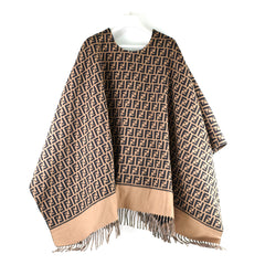Fendi Wool Poncho Zucca