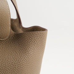 Hermes Picotin 22 Clemence Etoupe Stamp Z