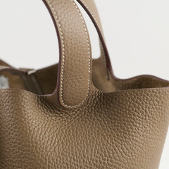 Hermes Picotin 22 Clemence Etoupe Stamp Z