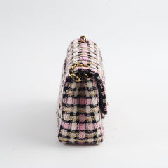 Chanel Mini Square Crush Tweed Pink Micrchipped