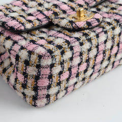 Chanel Mini Square Crush Tweed Pink Micrchipped