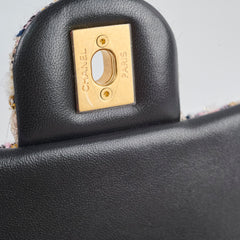 Chanel Mini Square Crush Tweed Pink Micrchipped