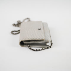 Chanel Metallic Chevron Wallet On Chain WOC Series 22 Series 22