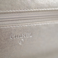 Chanel Metallic Chevron Wallet On Chain WOC Series 22 Series 22