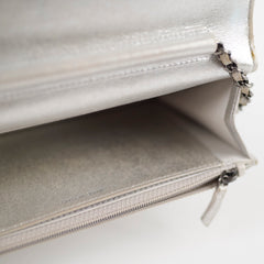 Chanel Metallic Chevron Wallet On Chain WOC Series 22 Series 22