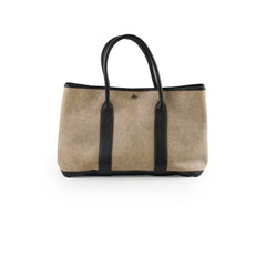 Hermes Garden Party 36 Coated Canvas Beige/Black