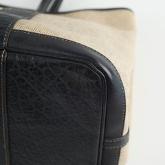 Hermes Garden Party 36 Coated Canvas Beige/Black