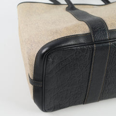 Hermes Garden Party 36 Coated Canvas Beige/Black