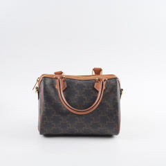 Celine Small Boston Bag in Triomphe Canvas