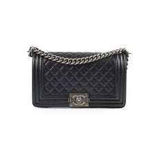 Chanel Old Medium Boy Black