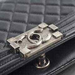 Chanel Old Medium Boy Black