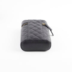 Chanel Caviar Vertical Vanity Case Black