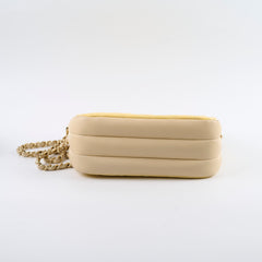 Chanel Patent Shoulder Bag Ivory/Yellow Series 20