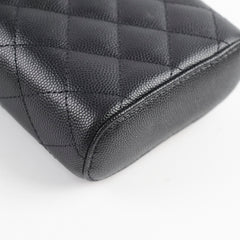 Chanel Caviar Vertical Vanity Case Black