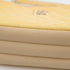 Chanel Patent Shoulder Bag Ivory/Yellow Series 20